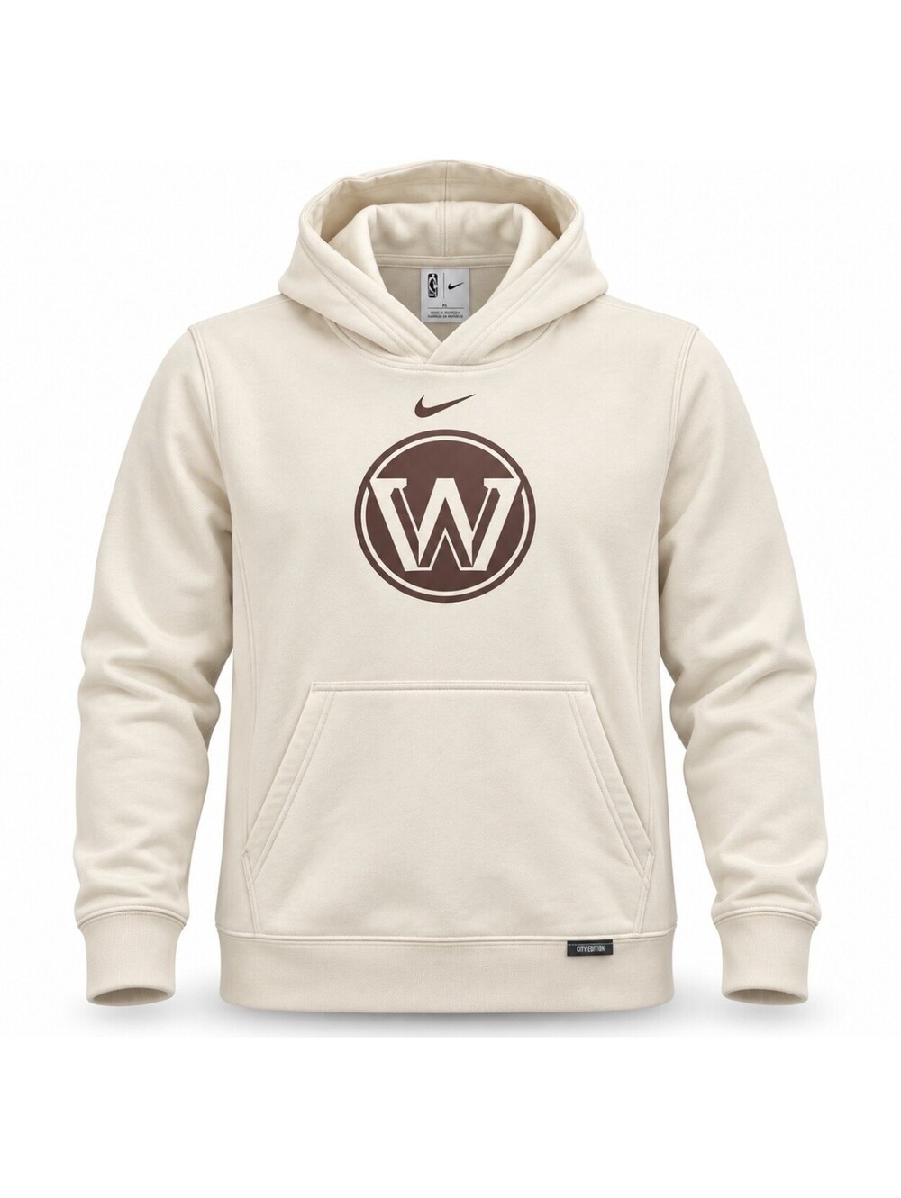 Nike Golden State Warriors NBA City Edition Hoodie Youth XL 18/20 Cream NWT